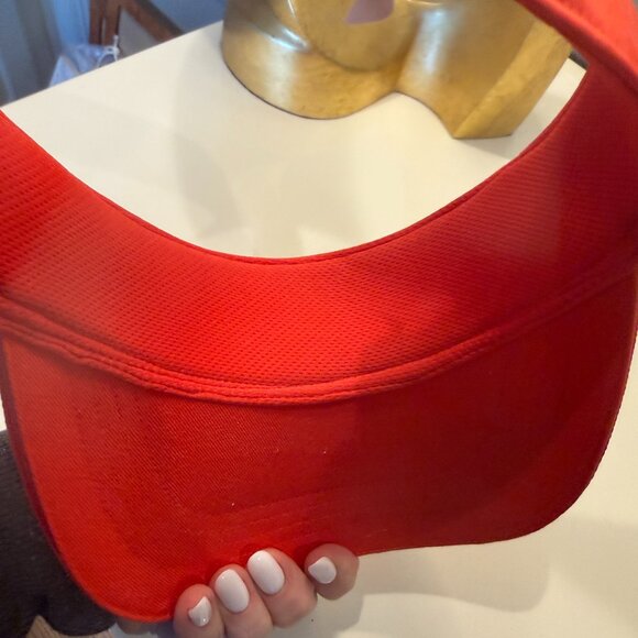 Tory Burch Sport Red Visor Adjustable One Size - Picture 4 of 6